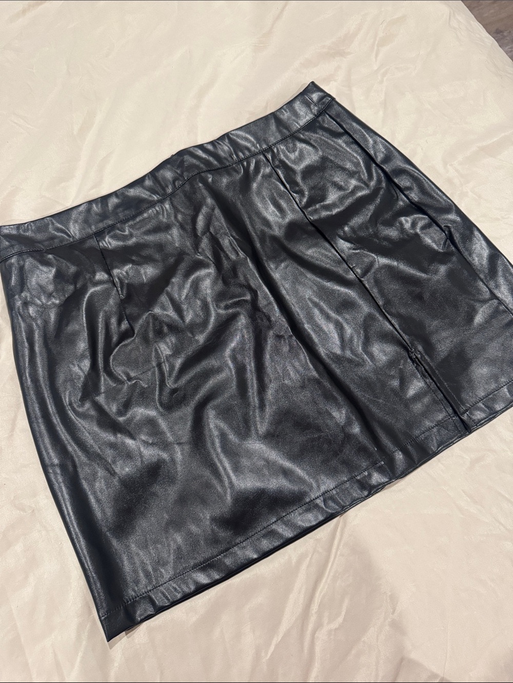 Black Faux Leather Mini Skirt - Classic Women's Staple